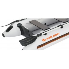 Колібрі КМ-260 (Kolibri KM-260) світло-сірі моторний надувний човен + Air-Deck