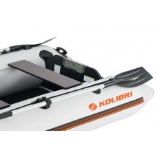 Колібрі КМ-280Д (Kolibri KM-280D Профі) світло-сірий моторний кільовий надувний човен + слань-книжка