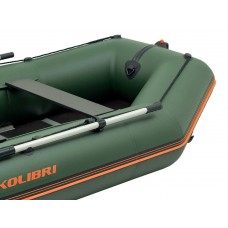 Колібрі КМ-300Д (Kolibri KM-300D Профі) зелений моторний кільовий надувний човен + фанерний пайол