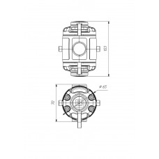 Замки и монтажная площадка FASTEN для установки на трубу 22, 25 мм, черно-серая (FMr225)