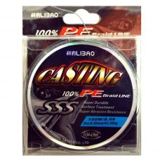 Шнур Libao Casting 100% PE 8 braid 135 м 0.15 мм grey (4111103)