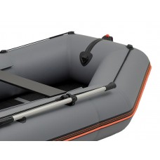 Колібрі КМ-360Д (Kolibri KM-360D Профі) темно-сірий моторний кільовий надувний човен + фанерний пайол