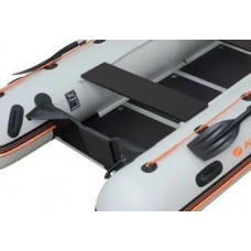 Колібрі КМ-450ДСЛ (Kolibri KM-450DSL) світло-сірий моторний кільовий надувний човен + алюмінієвий пайол