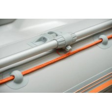 Колібрі КМ-450ДСЛ (Kolibri KM-450DSL) світло-сірий моторний кільовий надувний човен + алюмінієвий пайол