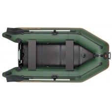 Колібрі КМ-280Д (Kolibri KM-280D Профі) зелений моторний кільовий надувний човен + слань-книжка