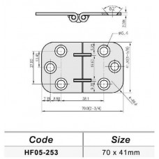 Петля RYE Strap 70х41mm (HF05-253)