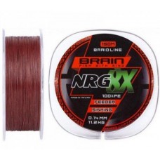 Шнур Brain NRG 8X sinking 200m 0.12mm 9.6kg brown (1858.20.89)