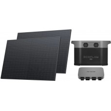 Комплект энергонезависимости EcoFlow PowerStream – микроинвертор 800W + зарядная станция Delta Max 2000 + 2 x 400W стационарные солнечные панели