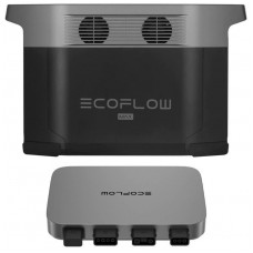 Комплект энергонезависимости EcoFlow PowerStream – микроинвертор 800W + зарядная станция Delta Max 2000 + 2 x 400W стационарные солнечные панели