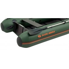 Колібрі КМ-300ДЛ (Kolibri KM-300DL) зелений моторний кільовий надувний човен + слань-книжка