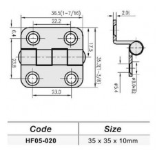 Петля RYE Offset 35x35x10mm (HF05-020)