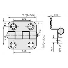 Петля RYE Offset 35x35x10mm (HF05-020)