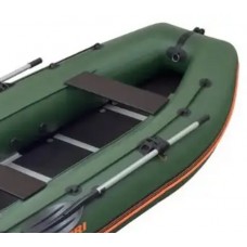 Колібрі КМ-400ДСЛ (Kolibri KM-400DSL) зелений моторний кільовий надувний човен + алюмінієвий пайол
