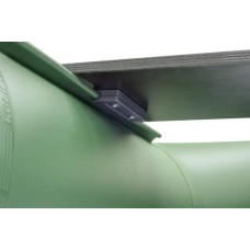 Колібрі КМ-400ДСЛ (Kolibri KM-400DSL) зелений моторний кільовий надувний човен + алюмінієвий пайол