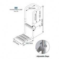 Лестница-платформа Lalizas Inox 316 (29181)