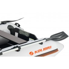 Колібрі КМ-260Д (Kolibri KM-260D Профі) світло-сірий моторний кільовий надувний човен + слань-книжка