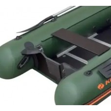Колібрі КМ-450ДСЛ (Kolibri KM-450DSL) зелений моторний кільовий надувний човен + фанерний пайол