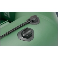 Колібрі КМ-450ДСЛ (Kolibri KM-450DSL) зелений моторний кільовий надувний човен + фанерний пайол
