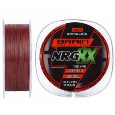 Шнур Brain NRG 8X sinking 200m 0.08mm 7.2kg brown (1858.20.87)