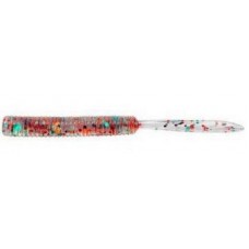 Силикон Jackall Peke Peke 2" Clear/Red Green Flake 15 шт