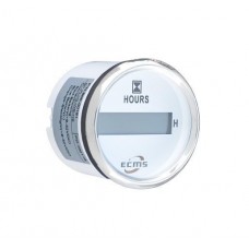 Цифровой счетчик моточасов ECMS PLH2-WS-HS 52мм, белый (800-00191)