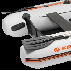 Колібрі КМ-360ДСЛ (Kolibri KM-360DSL) світло-сірий моторний кільовий надувний човен + алюмінієвий пайол