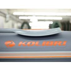 Колібрі КМ-360ДСЛ (Kolibri KM-360DSL) світло-сірий моторний кільовий надувний човен + алюмінієвий пайол