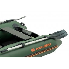 Колібрі КМ-260Д (Kolibri KM-260D Профі) зелений моторний кільовий надувний човен + слань-книжка