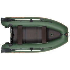 Колібрі КМ-280ДЛ (Kolibri KM-280DL) зелений моторний кільовий надувний човен + слань-книжка