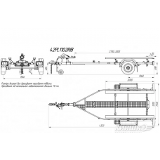 Прицеп Кияшко для транспортировки лодок RIB до 3.8 м 42PL1102RIB