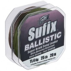 Шнур Sufix Ballistic 20 m 25 lb dark brown