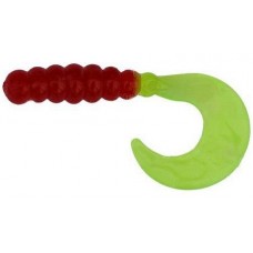 Силикон Big Bite Baits Fat Grub 2" Red/Chart. 10 шт (1838.01.92)