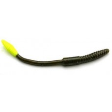 Силикон Big Bite Baits Squirrel Tail Worm 4.5" Green Pumpkin/Chart Tail 10 шт