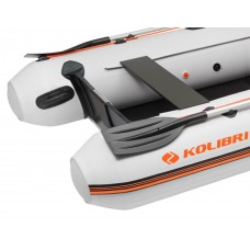 Колібрі КМ-300ДЛ (Kolibri KM-300DL) світло-сірий моторний кільовий надувний човен + Air-Deck