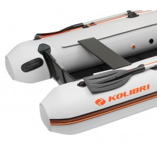 Колібрі КМ-330ДЛ (Kolibri KM-330DL) світло-сірий моторний кільовий надувний човен + Air-Deck