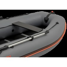 Колібрі КМ-360ДСЛ (Kolibri KM-360DSL) темно-сірий моторний кільовий надувний човен + фанерний пайол