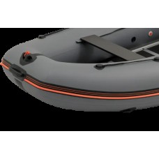 Колібрі КМ-360ДСЛ (Kolibri KM-360DSL) темно-сірий моторний кільовий надувний човен + фанерний пайол
