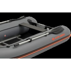 Колібрі КМ-360ДСЛ (Kolibri KM-360DSL) темно-сірий моторний кільовий надувний човен + фанерний пайол