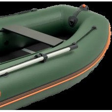 Колібрі КМ-360ДСЛ (Kolibri KM-360DSL) зелений моторний кільовий надувний човен + алюмінієвий пайол