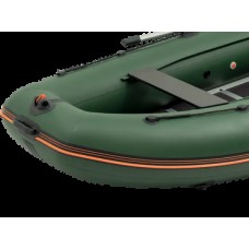 Колібрі КМ-360ДСЛ (Kolibri KM-360DSL) зелений моторний кільовий надувний човен + алюмінієвий пайол