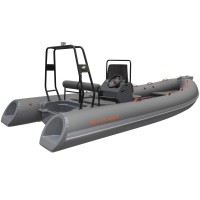 Надувний човен RIB Kolibri Wing Ultra W500UT, світло-сірий