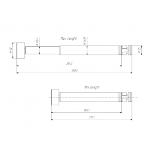Телескопические ножки FASTEN 300 мм для стола модульного (Tm300)