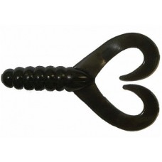 Силикон Big Bite Baits Twin Tail Grub 2" Black 10 шт (1838.01.79)