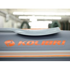 Колібрі КМ-400ДСЛ (Kolibri KM-400DSL) темно-сірий моторний кільовий надувний човен + фанерний пайол