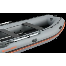 Колібрі КМ-400ДСЛ (Kolibri KM-400DSL) темно-сірий моторний кільовий надувний човен + фанерний пайол