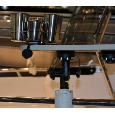 Держатель стаканов FASTEN складной из нержавеющей стали (Ch221)