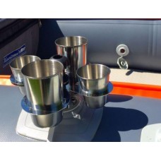 Держатель стаканов FASTEN складной из нержавеющей стали (Ch221)