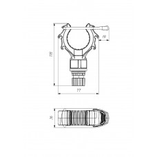 Держатель удилища FASTEN с эластичным прижимом, черно-серый (Rh100)