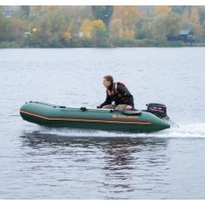 Надувная лодка Колибри КМ-330Д Профи (Kolibri KM-330D Профи) моторная килевая фанерный пайол, зелёная