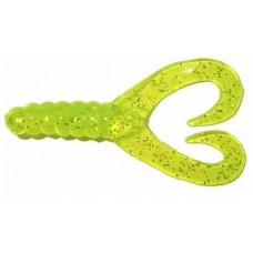 Силикон Big Bite Baits Twin Tail Grub 2" Chart Silver 10 шт